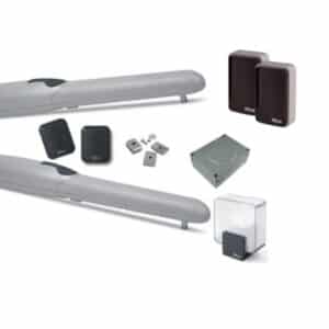 Kit automatizare poartă batantă Nice Wingo 2024 cu brațe, modul control, fotocelule și lampă