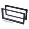 Geam ușă garaj ramă neagră acrilic transparent 634x329 mm pentru panouri 38-40 mm